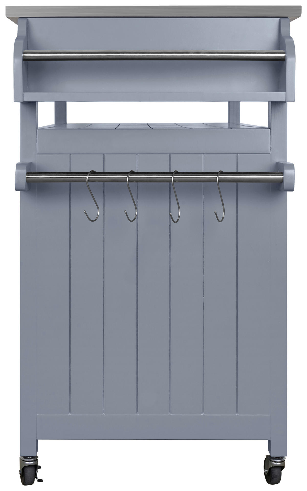 KÜCHENINSEL   in Grau, Edelstahlfarben  - Edelstahlfarben/Silberfarben, Basics, Holzwerkstoff/Metall (110/127/89/53cm) - MID.YOU