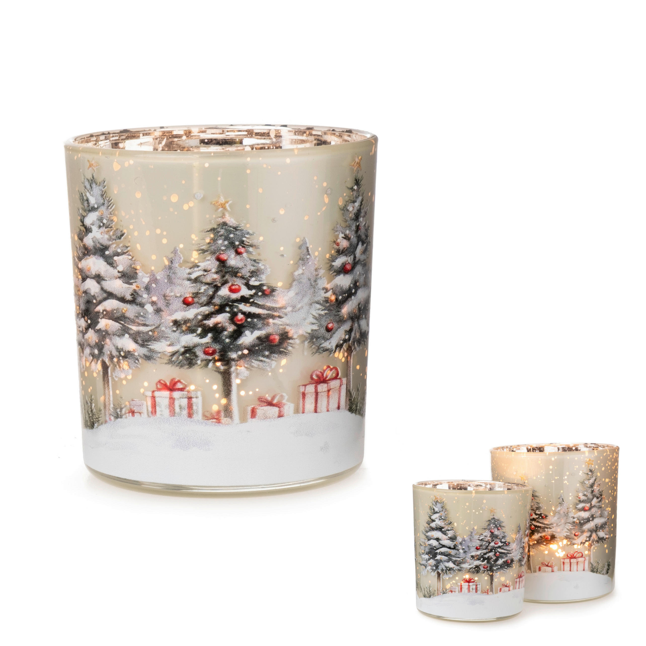 WINDLICHT - Silberfarben/Goldfarben, LIFESTYLE, Glas (7,5/8cm)