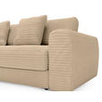 ECKSOFA in Cord Beige  182/302 cm  - Beige/Schwarz, MODERN, Kunststoff/Textil (182/302cm) - Carryhome