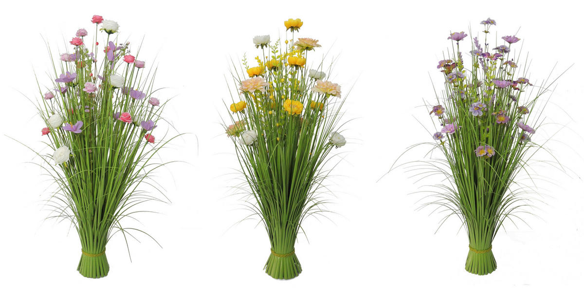 DEKOR FŰ - lila/sárga, Lifestyle, műanyag/fém (100cm)