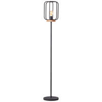 STEHLEUCHTE 25/162,5 cm    - Schwarz/Braun, LIFESTYLE, Holz/Metall (25/162,5cm) - Brilliant