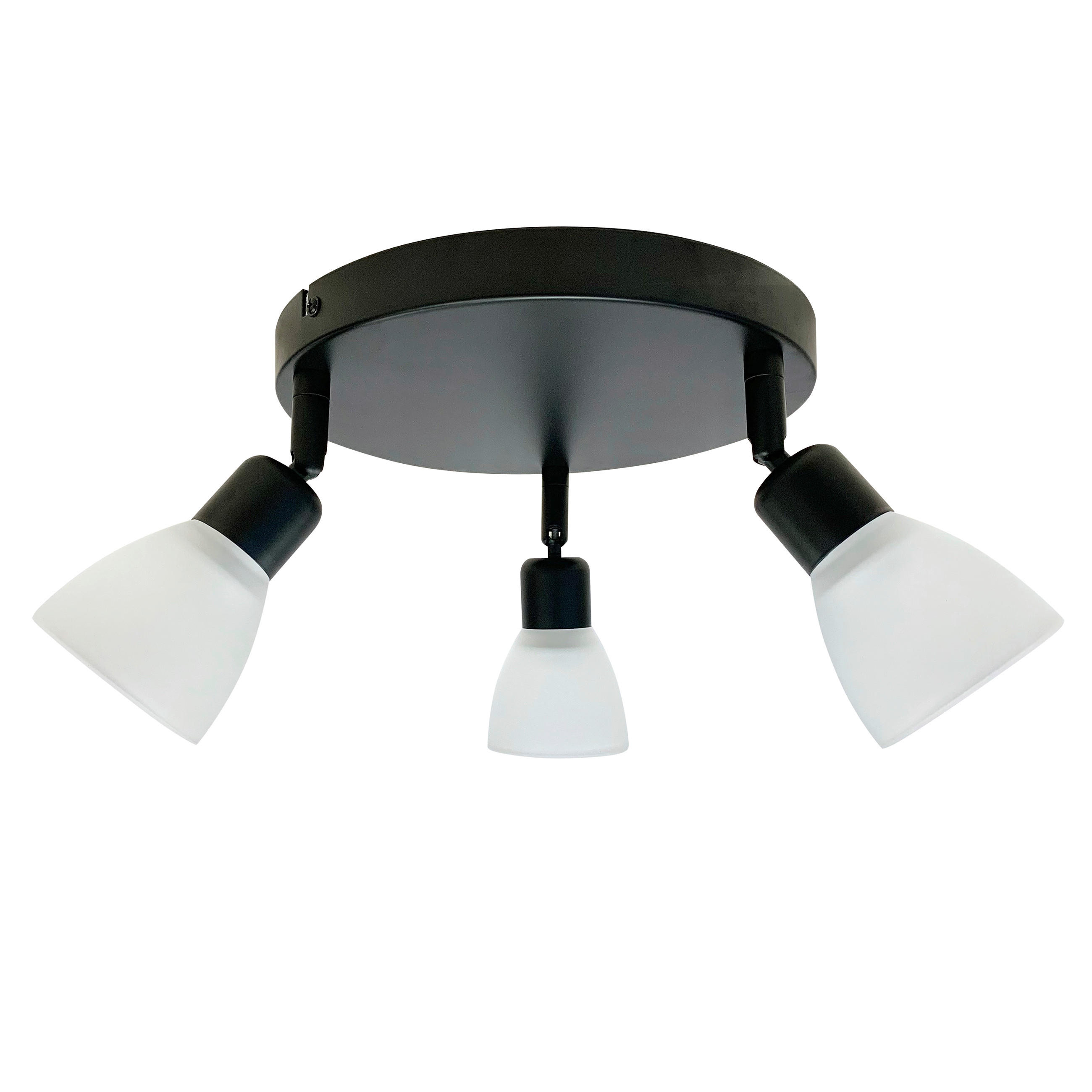 STRAHLER 48/48/16 cm   - Schwarz/Weiß, KONVENTIONELL, Metall (48/48/16cm)