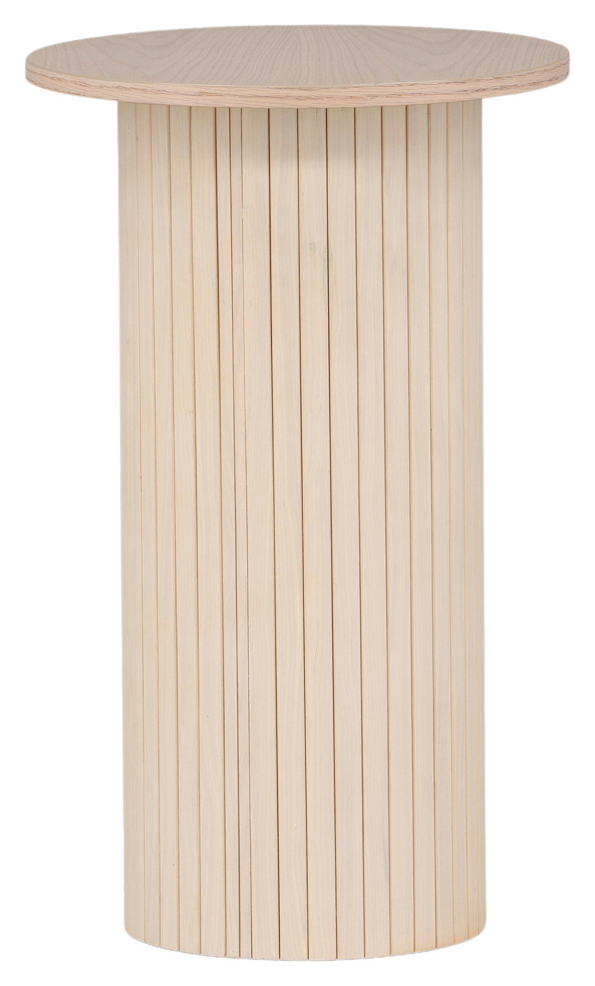 BEISTELLTISCH 40/40/65 cm Weiß, Beige rund  - Beige/Weiß, Design, Holzwerkstoff (40/40/65cm) - Livetastic