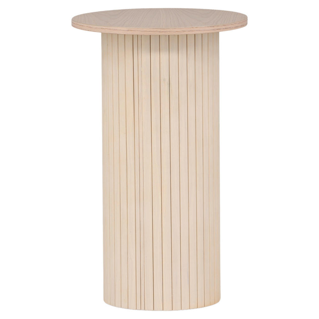 Thumbnail - Livetastic Beistelltisch, Weiß, Beige, Holzwerkstoff, rund, Sockel, 40x65x40 cm, Wohnzimmer, Wohnzimmertische, Beistellt...