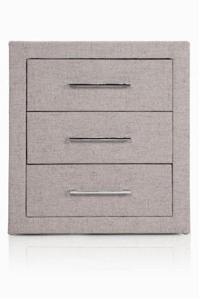 NOČNA OMARICA, bež  - barve kroma/bež, Design, kovina/tekstil (55/40/60cm) - Esposa
