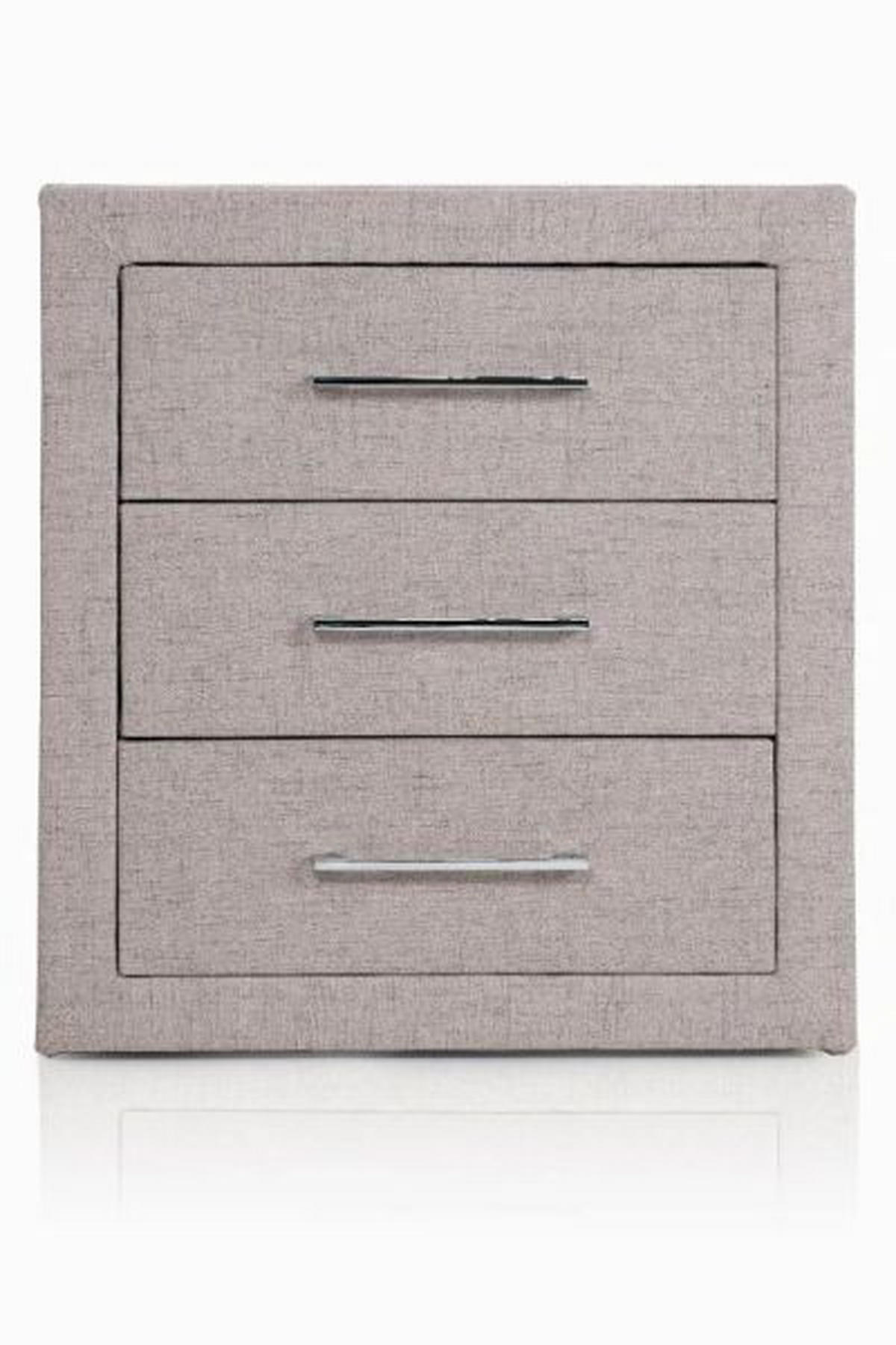NOČNA OMARICA, bež  - barve kroma/bež, Design, kovina/tekstil (55/40/60cm) - Esposa