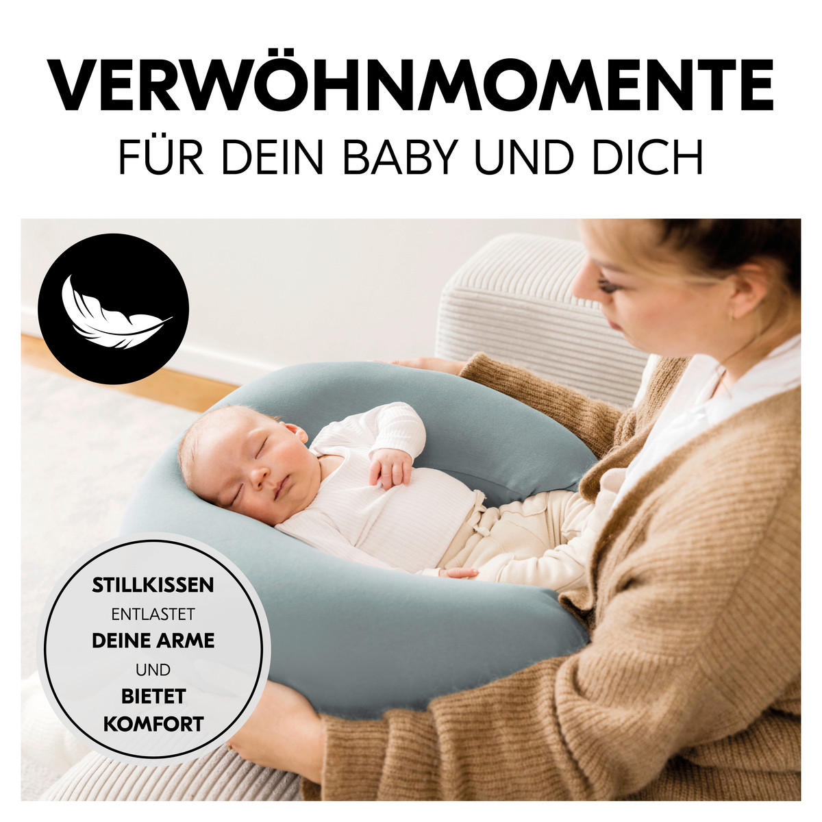 STILLKISSEN Nurse N Feed   - Pastellblau, Basics, Textil (25/80/140cm) - Hauck