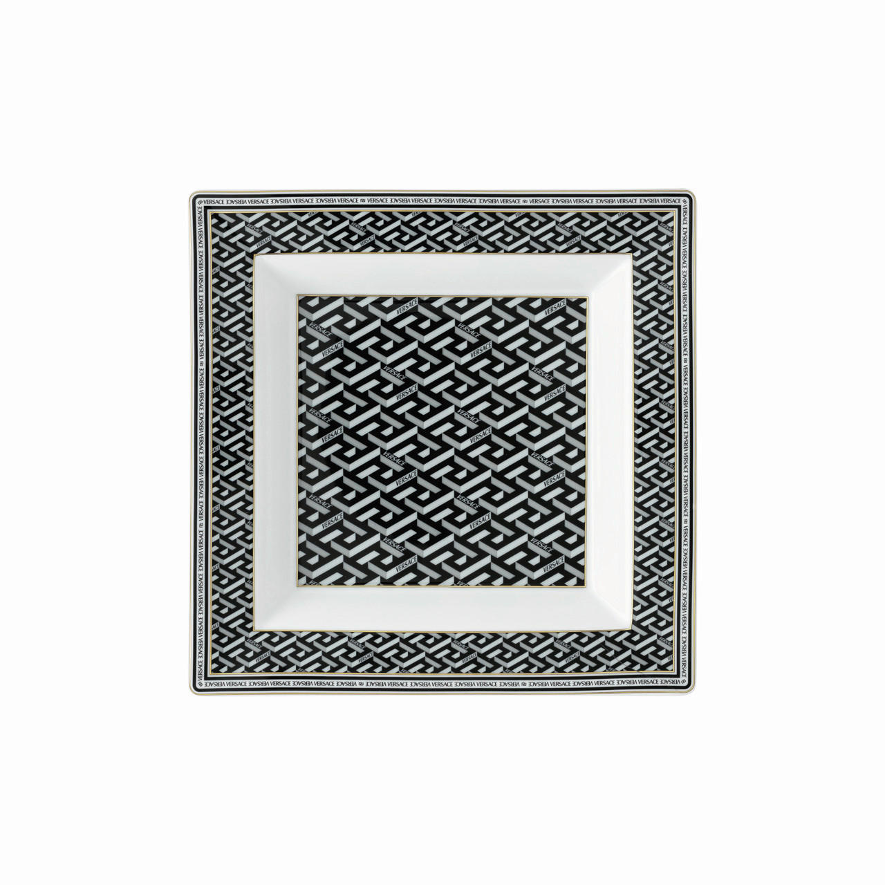 ČINIJA     22/22 cm      VERSACE LA GRECA  - crna, Osnovno, keramika (22/22cm) - Versace