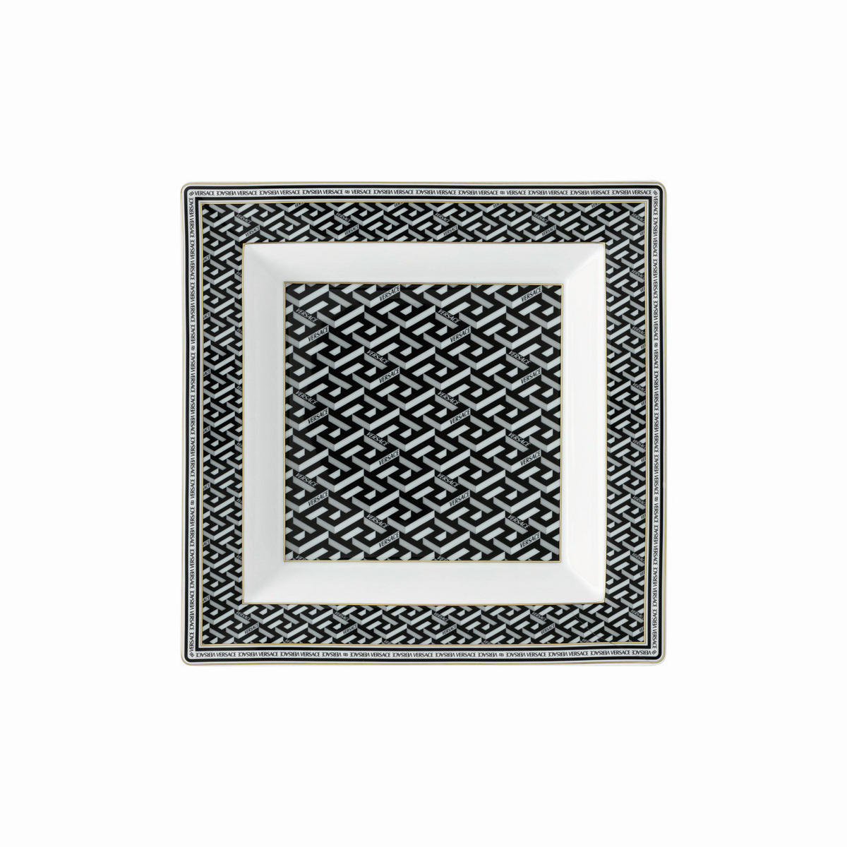 ČINIJA     22/22 cm      VERSACE LA GRECA  - crna, Osnovno, keramika (22/22cm) - Versace