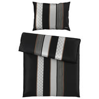 POSTEĽNÁ BIELIZEŇ, makosatén, čierna, biela, 140/200 cm  - čierna/biela, Design, textil/prírodné materiály (140/200cm) - Joop!