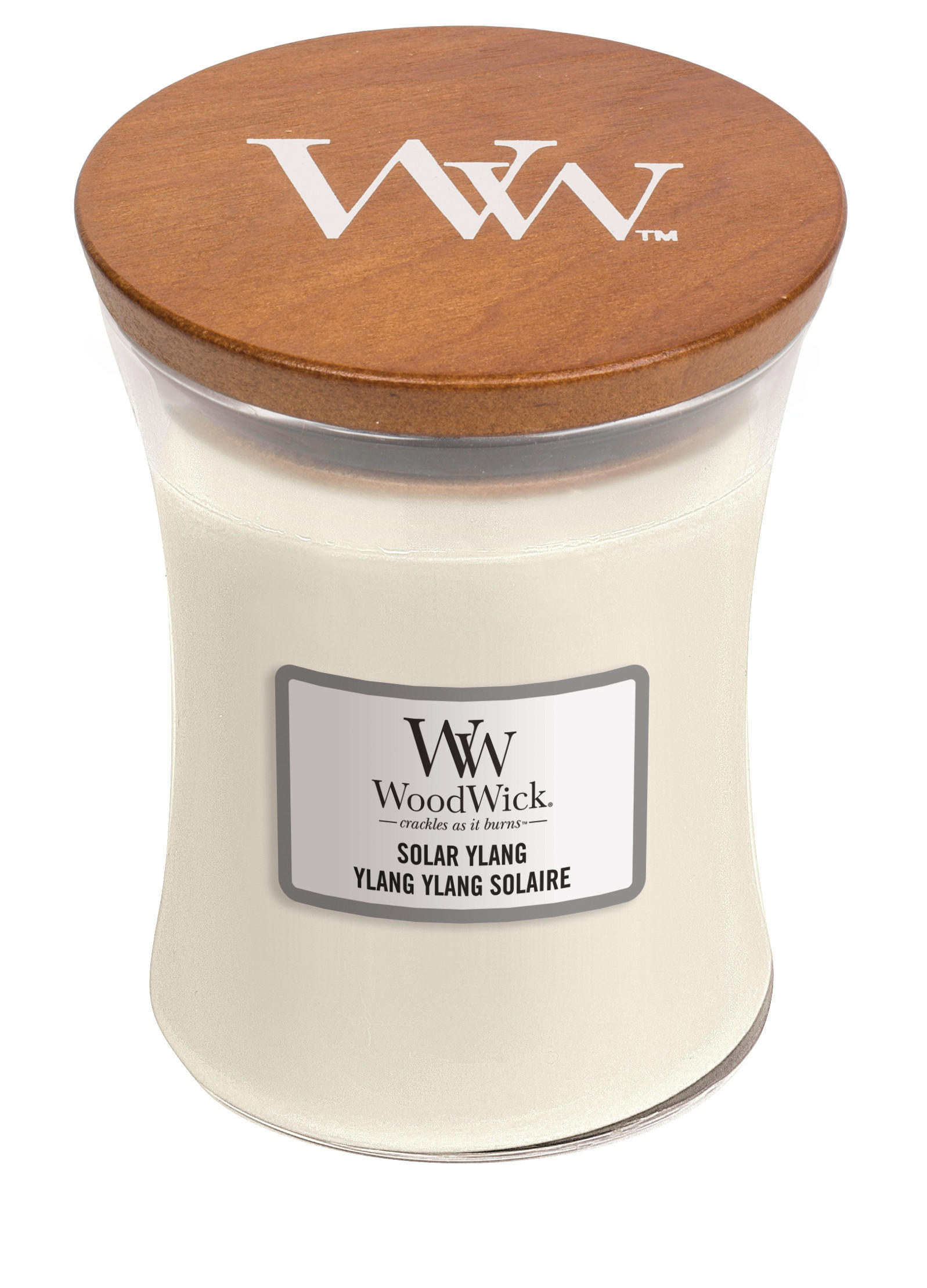 ILLATGYERTYA - fehér, Basics, üveg/fa (0.62kg) - WoodWick