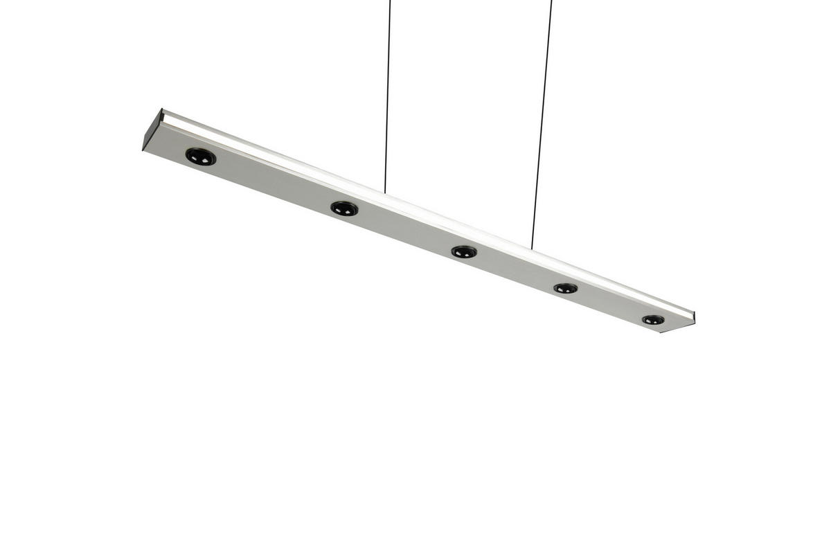 LED-PENDELLEUCHTE 109/9/200 cm    - Weiss/Nickelfarben, Design, Kunststoff/Metall (109/9/200cm) - Trio Leuchten