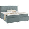 BOXSPRINGBETT 180/200 cm  in Hellgrau  - Hellgrau/Schwarz, Design, Kunststoff/Textil (180/200cm) - Xora