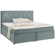 BOXSPRINGBETT 180/200 cm  in Hellgrau  - Hellgrau/Schwarz, Design, Kunststoff/Textil (180/200cm) - Xora