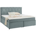 BOXSPRINGBETT 180/200 cm  in Hellgrau  - Hellgrau/Schwarz, Design, Kunststoff/Textil (180/200cm) - Xora