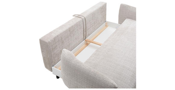 SCHLAFSOFA mit Stoffauswahl, Liegefunktion, Schlafen auf Sitzhöhe, Rücken echt Chenille Grau - Schwarz/Grau, KONVENTIONELL, Textil/Metall (228/75/98cm) - Carryhome