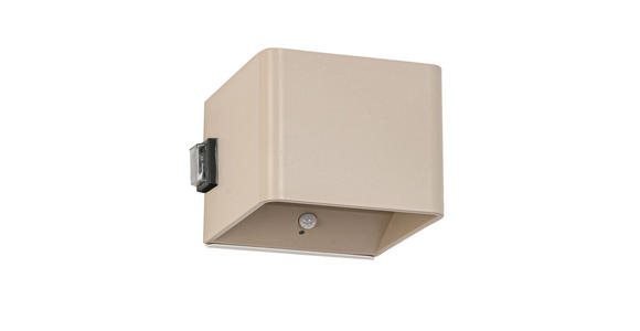 AKKU-WANDLEUCHTE - Sandfarben, Basics, Kunststoff/Metall (10,1/8,05/10,28cm) - Novel