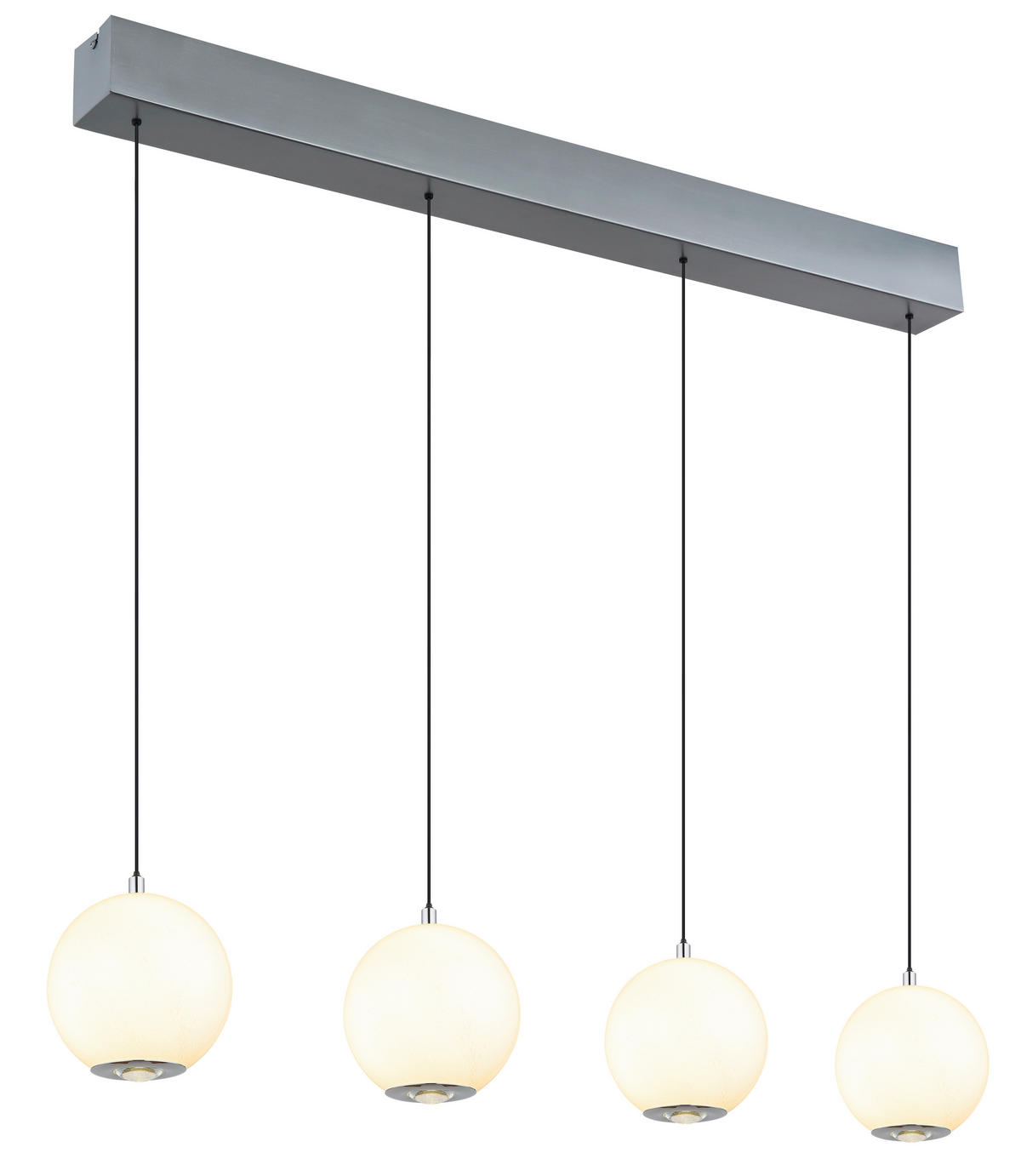 VISEČA LED-SVETILKA  SIMMONS //3000, 4000, 6000 K/230 V/ - barve kroma/siva, Konvencionalno, kovina/umetna masa (99/15/150cm) - Globo