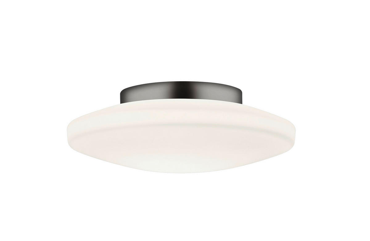 LED-DECKENLEUCHTE  26/9,5 cm    - Chromfarben/Weiß, Design, Glas/Metall (26/9,5cm) - Helestra