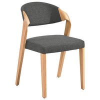 STUHL in Holz, Textil Grau, Eichefarben  - Eichefarben/Grau, Design, Holz/Textil (53/82/57cm) - Voglauer