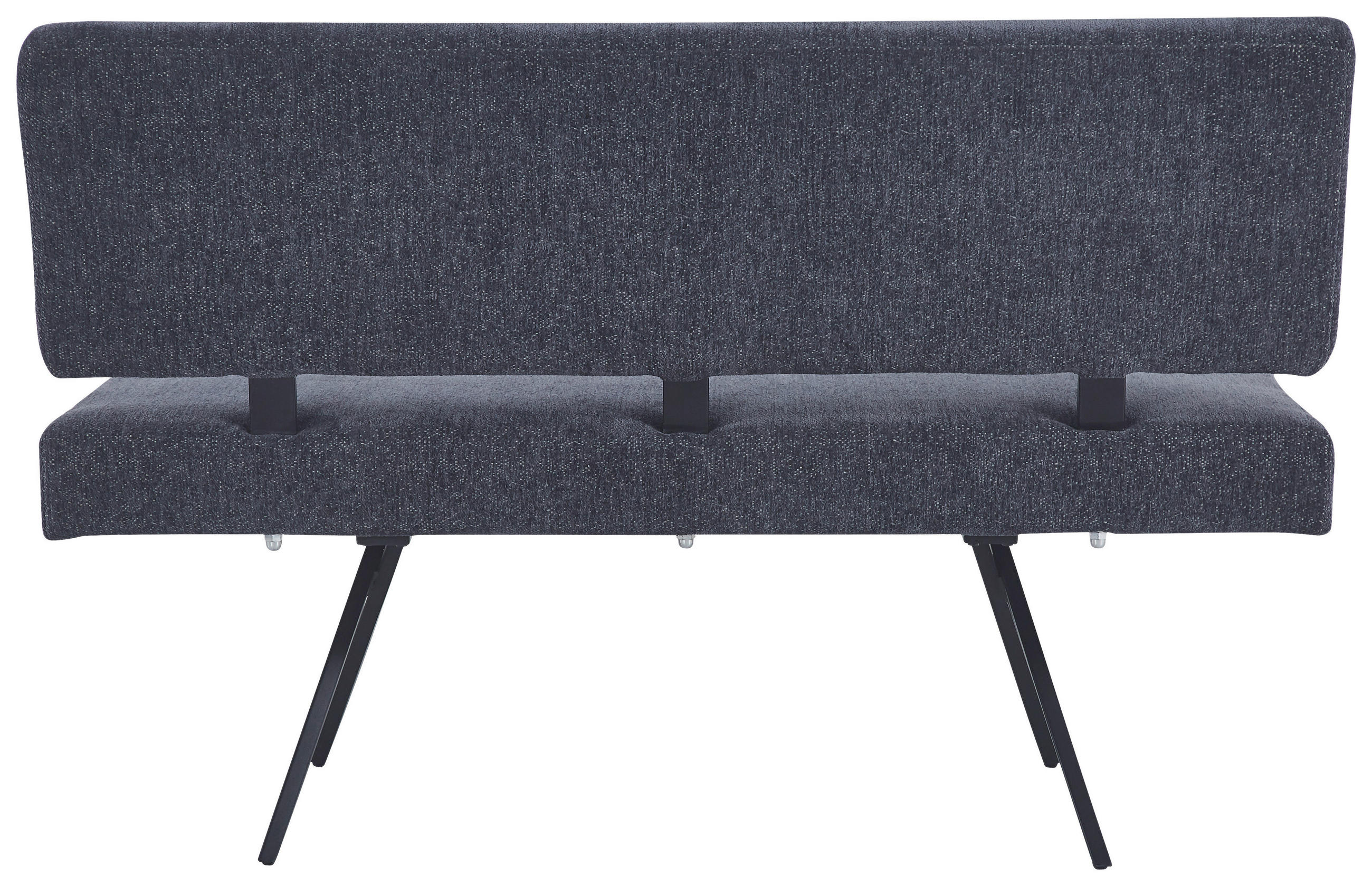SITZBANK in Metall, Textil Dunkelgrau  - Dunkelgrau/Schwarz, KONVENTIONELL, Textil/Metall (140/90/62cm) - MID.YOU