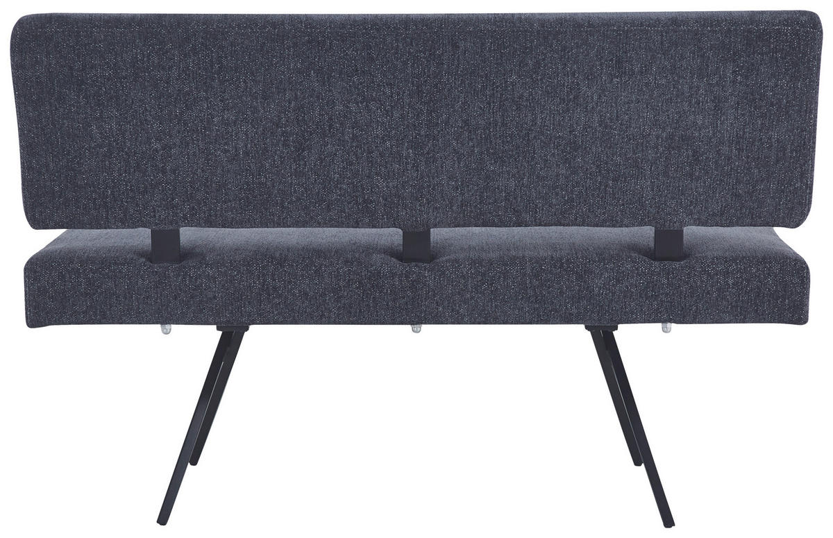 SITZBANK in Metall, Textil Dunkelgrau  - Dunkelgrau/Schwarz, KONVENTIONELL, Textil/Metall (140/90/62cm) - MID.YOU