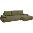 ECKSOFA  in Webstoff Olivgrün  - Schwarz/Olivgrün, KONVENTIONELL, Kunststoff/Textil (282/162cm) - Carryhome