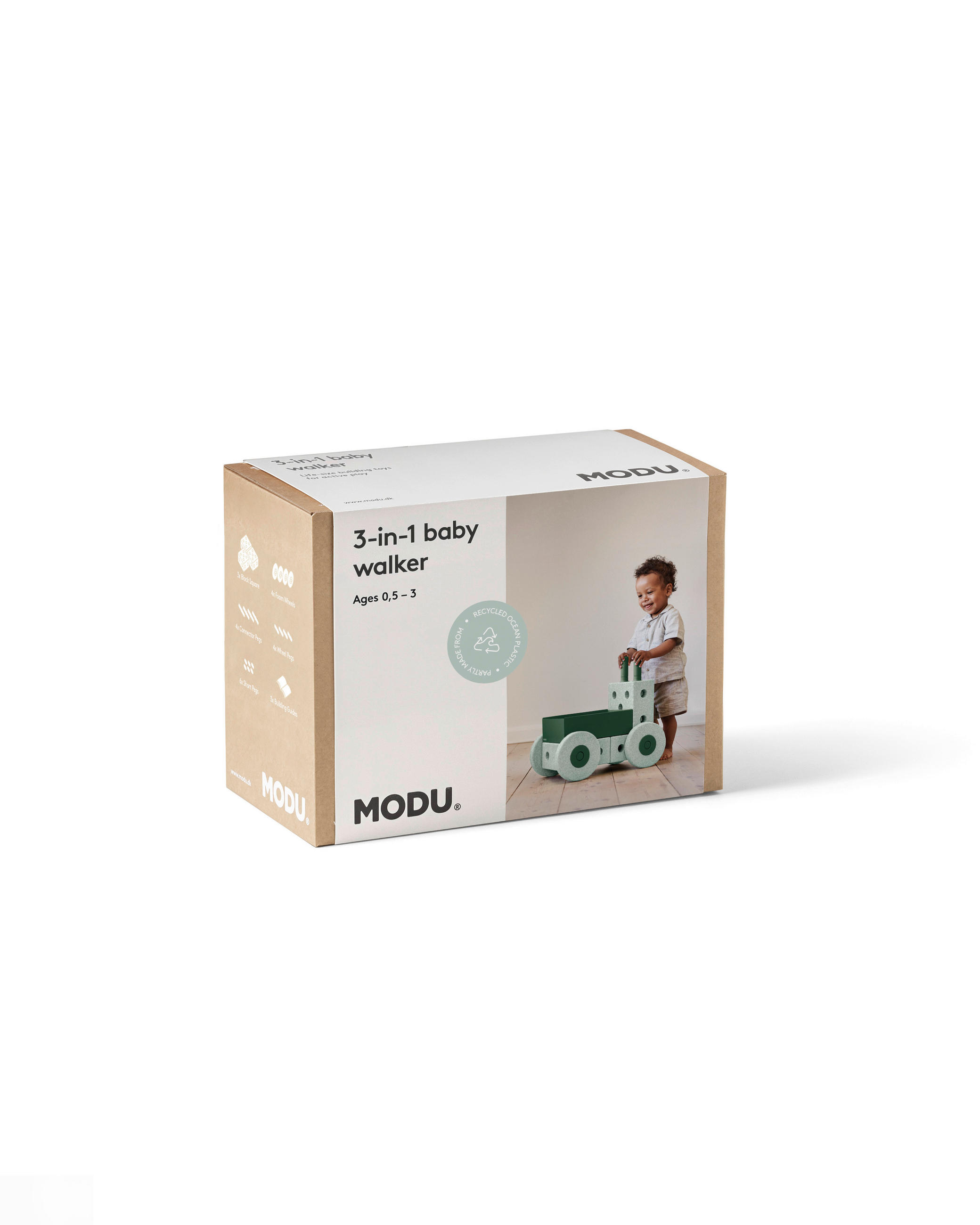 MOTORIČKA IGRAČKA - pastelno zelena/tamno zelena, Basics, plastika (41/31/21cm) - MODU