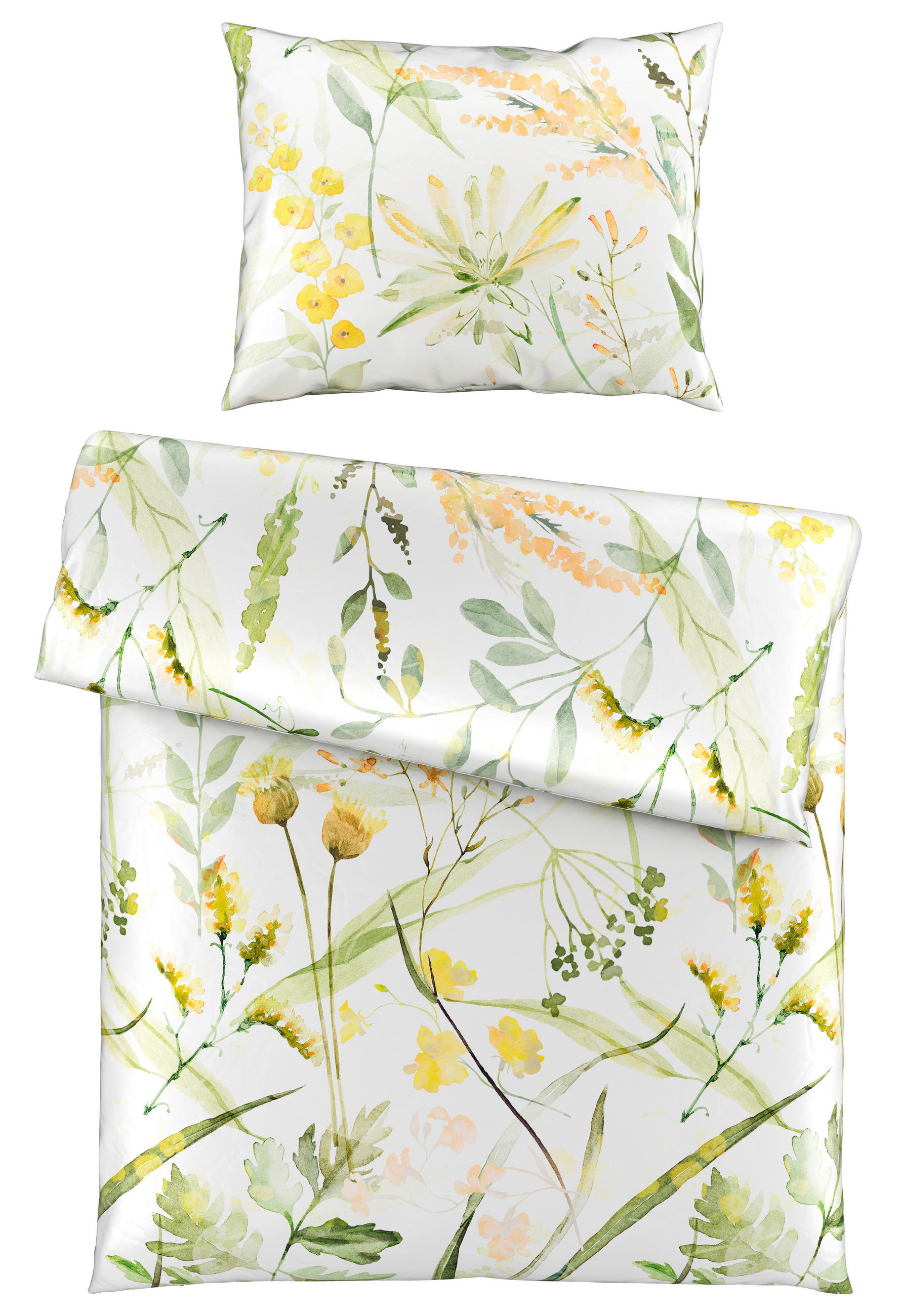 LENJERIE DE PAT 140/200 cm  - alb/verde, Konventionell, textil (140/200cm) - Esposa