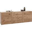 SIDEBOARD Colorado  in 202/71/44 cm  - Eichefarben/Alufarben, KONVENTIONELL, Holz/Holzwerkstoff (202/71/44cm) - Voleo