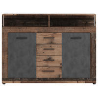 KOMMODE  in 119/96/32 cm  - Alteiche/Anthrazit, Design, Holzwerkstoff/Kunststoff (119/96/32cm) - MID.YOU