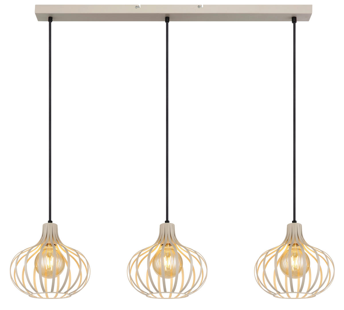 HÄNGELEUCHTE 103/25/150 cm  - Sandfarben/Creme, Basics, Textil/Metall (103/25/150cm)