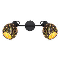 REFLEKTOR  Jodie   35/12/26 cm          - zlate barve/črna, Basics, kovina/steklo (35/12/26cm) - Globo