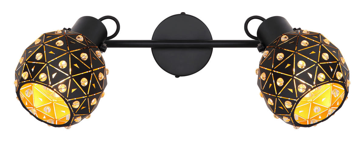 REFLEKTOR  Jodie   35/12/26 cm          - zlate barve/črna, Basics, kovina/steklo (35/12/26cm) - Globo