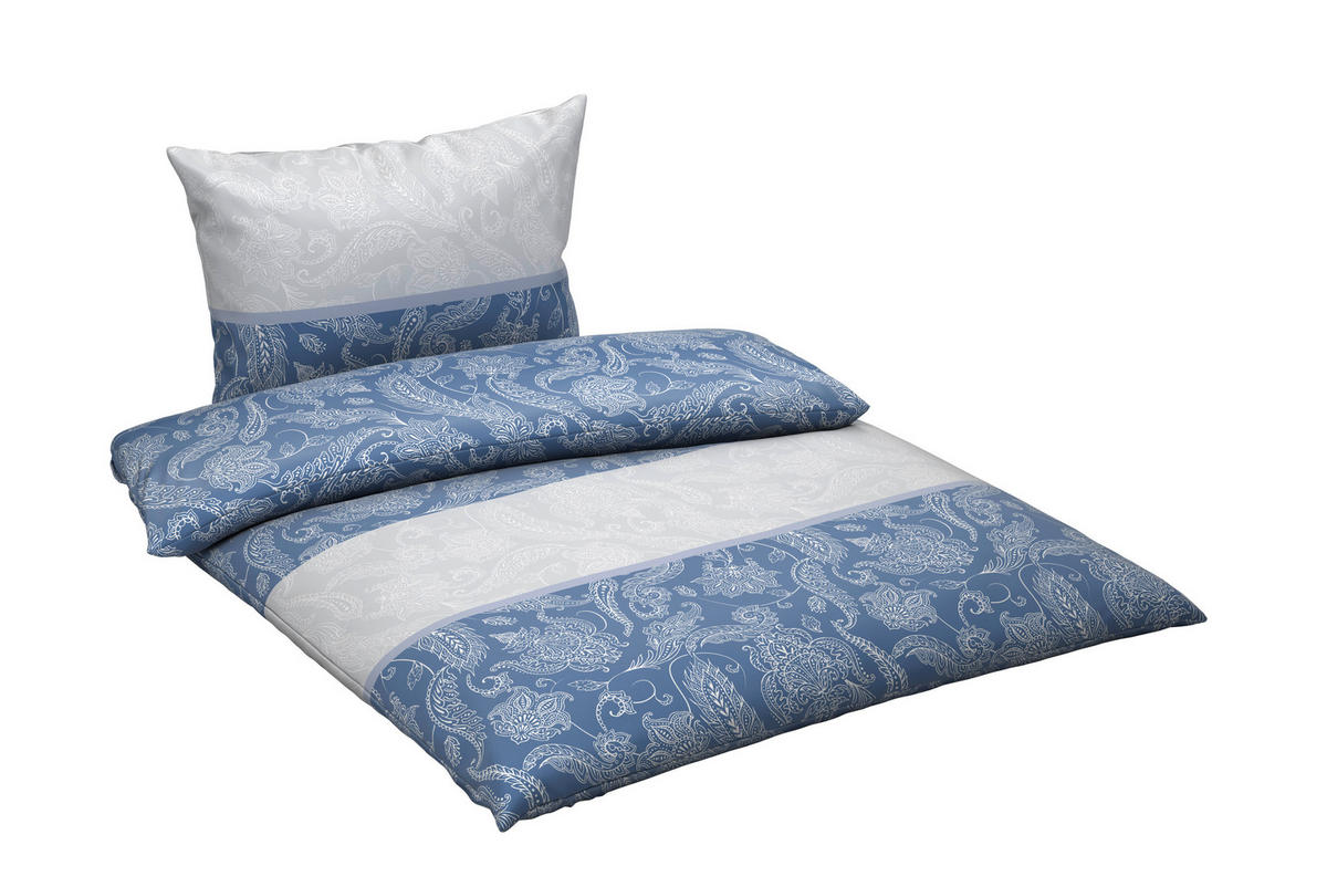 BETTWÄSCHE Satin 200/200 cm  - Blau, Textil (200/200cm) - Novel