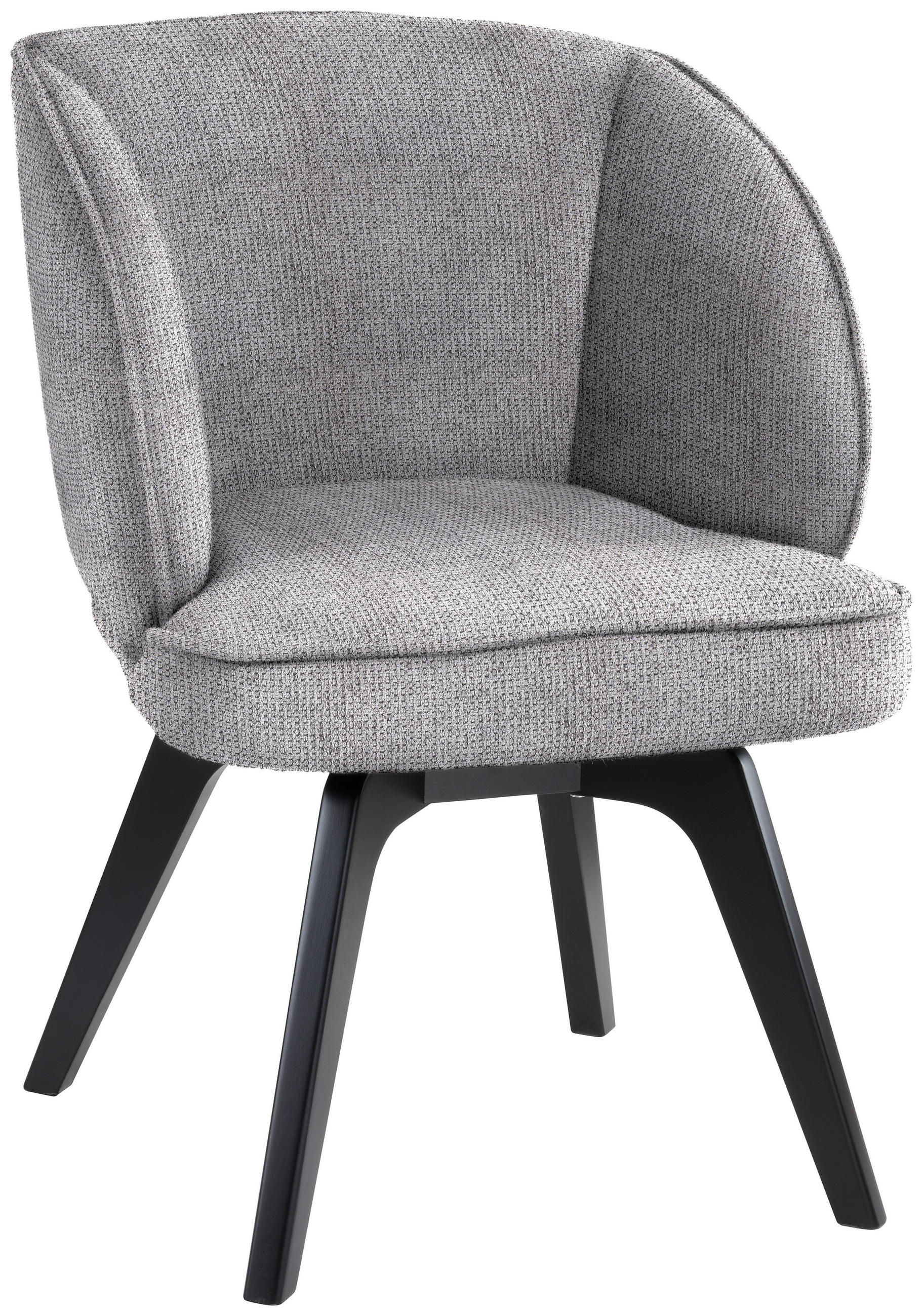 ARMLEHNSTUHL in Webstoff - Dunkelgrau/Schwarz, Design, Holz/Textil (63/83/62cm) - Novel