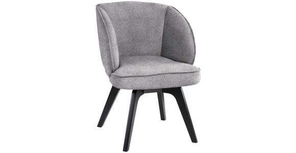 ARMLEHNSTUHL in Holz, Textil Dunkelgrau - Dunkelgrau/Schwarz, Design, Holz/Textil (63/83/62cm) - Novel