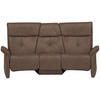 TRAPEZSOFA in Echtleder Dunkelbraun  - Dunkelbraun/Naturfarben, KONVENTIONELL, Leder/Holz (208/103/105cm) - Himolla Komfortklass