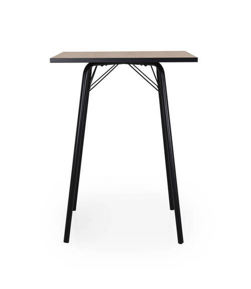 BARTISCH in Metall, Holzwerkstoff 80/80/105 cm   - Eichefarben/Schwarz, MODERN, Holzwerkstoff/Metall (80/80/105cm) - Lomoco