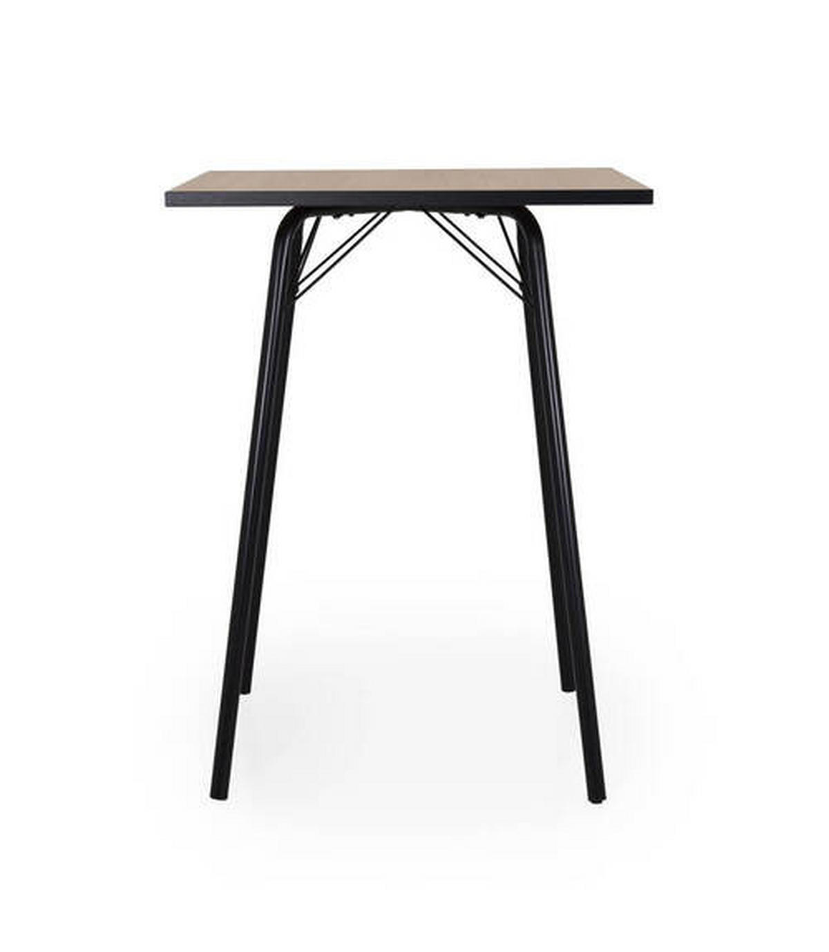 BARTISCH in Metall, Holzwerkstoff 80/80/105 cm   - Eichefarben/Schwarz, MODERN, Holzwerkstoff/Metall (80/80/105cm) - Lomoco