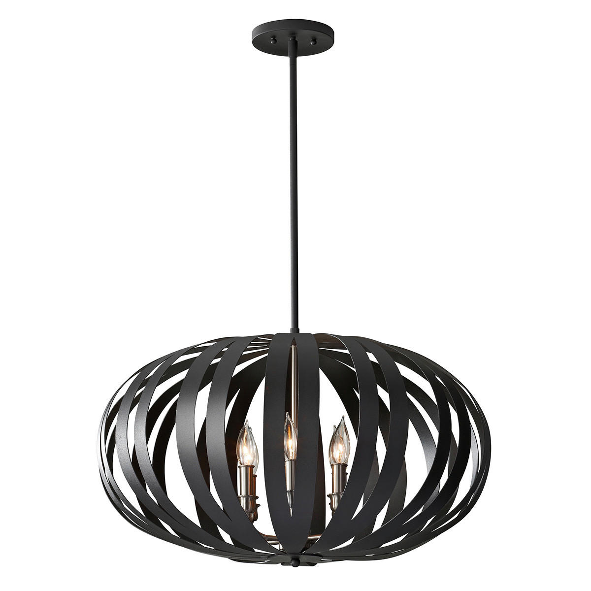 HÄNGELEUCHTE Elstead Woodstock 65.1/46.4 cm   - Schwarz, KONVENTIONELL, Metall (65.1/46.4cm) - Elstead Lighting