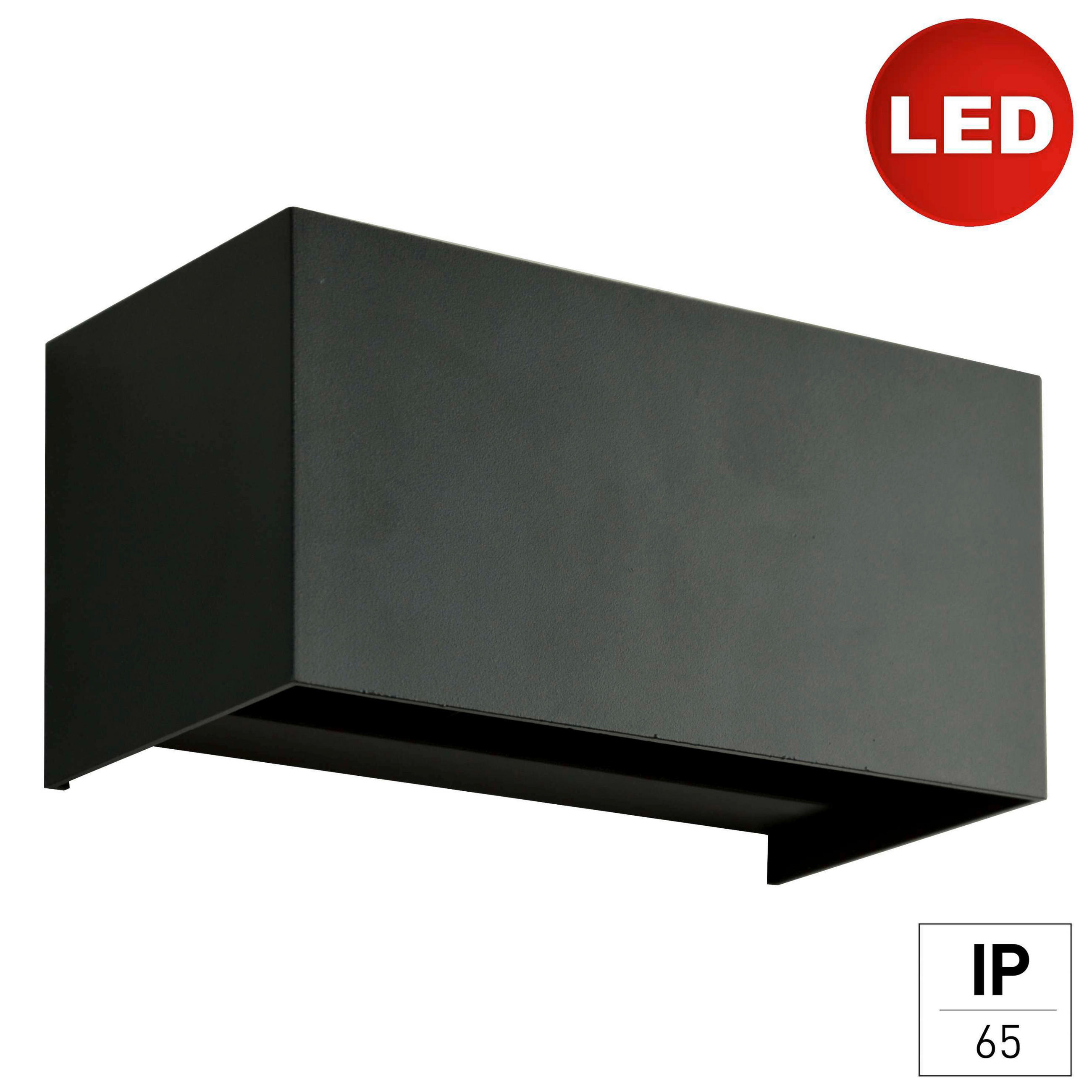 AUßENWANDLEUCHTE 21.5/10.8/11 cm   - Anthrazit, Design, Metall (21.5/10.8/11cm)