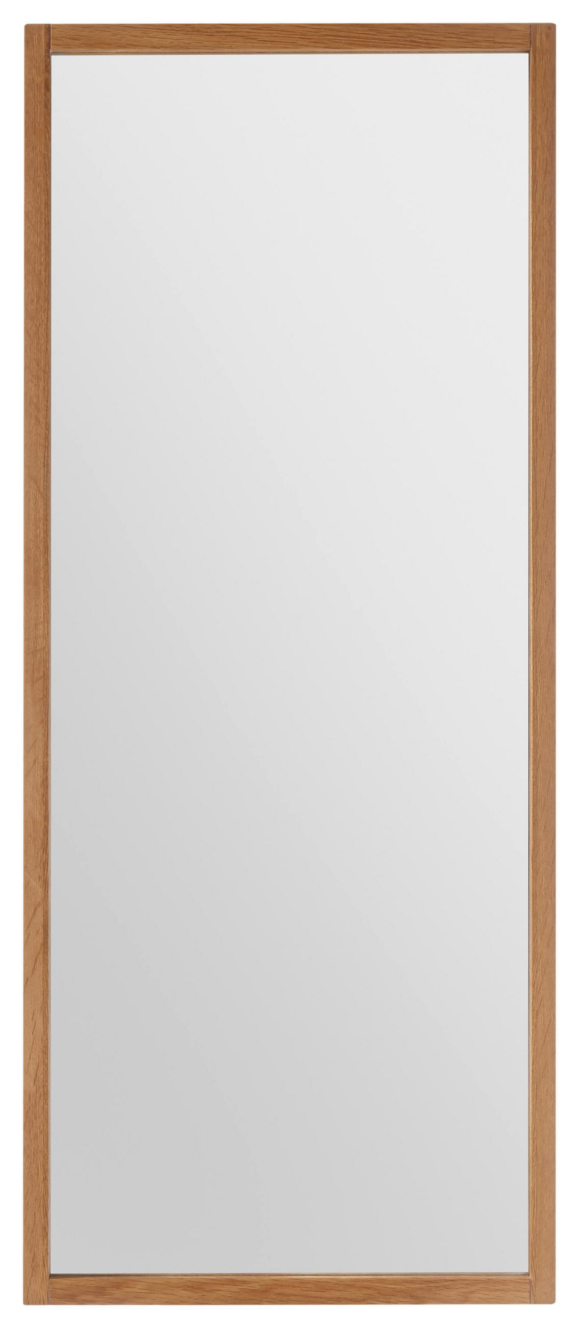 STENSKO OGLEDALO, 50/120/2 cm steklo  - barve hrasta, Natur, steklo/les (50/120/2cm) - MID.YOU