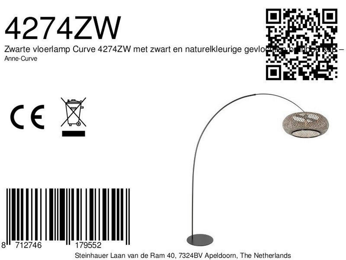 STEHLEUCHTE - Schwarz, Trend, Textil/Metall (50/240/230cm)