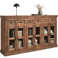 SIDEBOARD  in 210/120/45 cm  - Braun, Trend, Glas/Holz (210/120/45cm) - Ambia Home