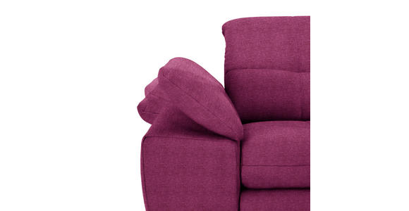 ECKSOFA  in Webstoff Lila Rücken echt, Kopfteilverstellung  265/180 cm  - Lila/Schwarz, Design, Textil/Metall (265/180cm) - Carryhome