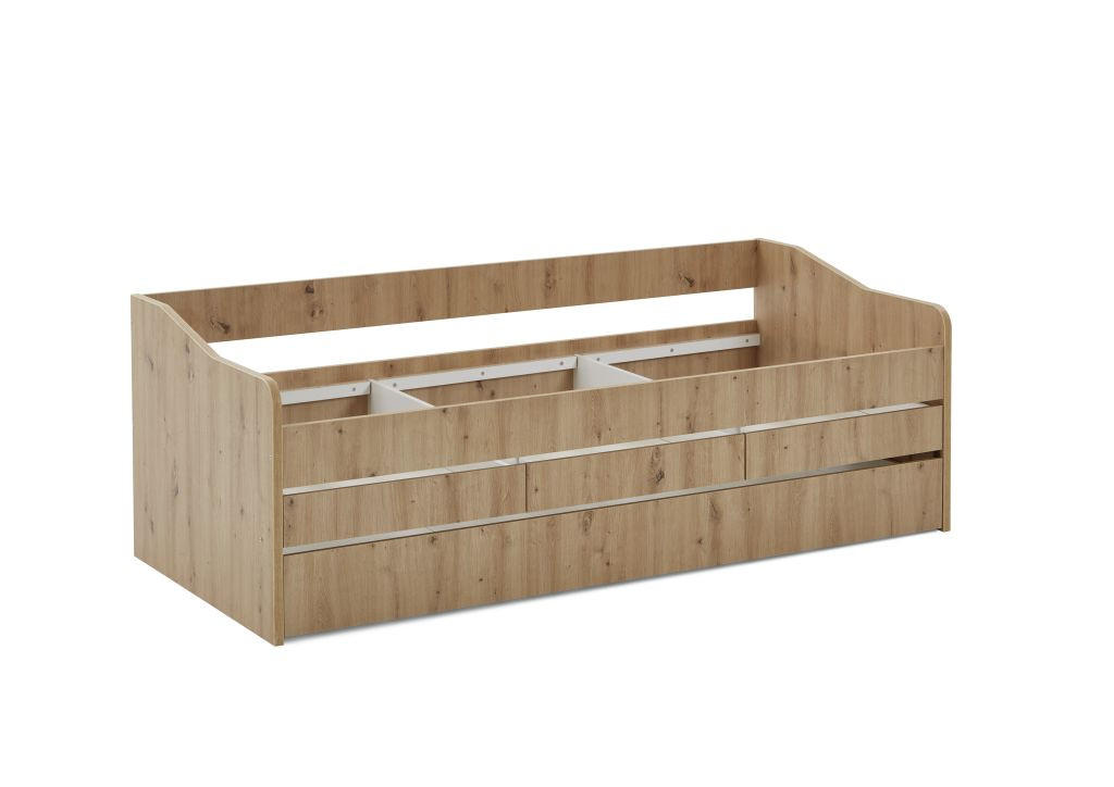 OTROŠKA/MLADINSKA POSTELJA 207/72/94 cm hrast artisan  - hrast artisan, Moderno, leseni material (207/72/94cm) - Carryhome