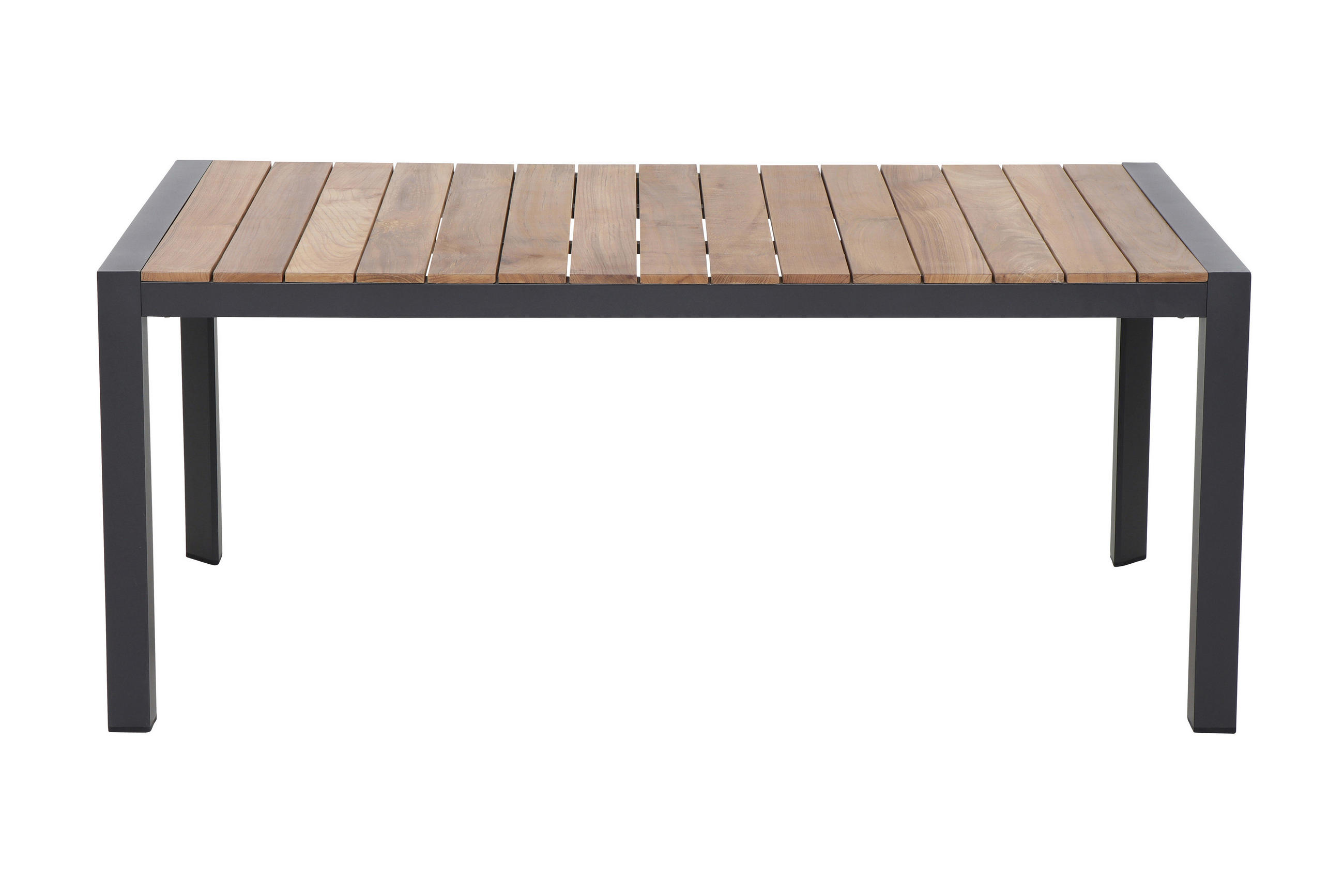 GARTENTISCH 160/90/67 cm Holz, Metall rechteckig  - Anthrazit/Teakfarben, KONVENTIONELL, Holz/Metall (160/90/67cm) - Siena Garden