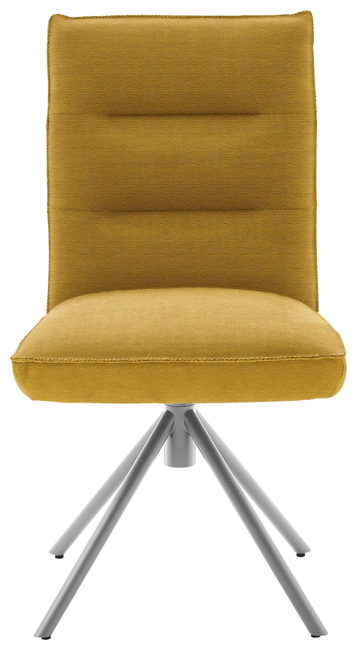STUHL DREHBAR 360° - Edelstahlfarben/Gelb, Design, Textil/Metall (49/93/59cm) - Dieter Knoll