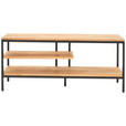 LOWBOARD  in 120/90/35 cm  - Eichefarben/Schwarz, Trend, Holz/Metall (120/90/35cm) - Landscape